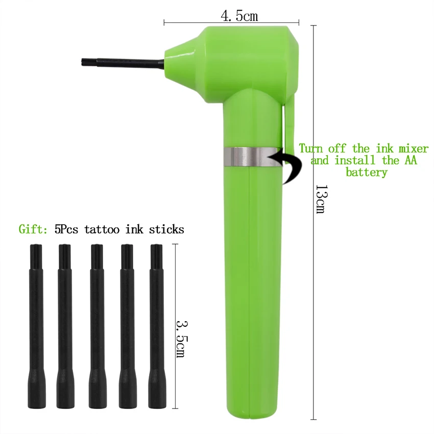 Смеситель для тату-чернил, блендер с 5 шт. пигментными чернилами, электрическая подводка для бровей, губ, Перманентный макияж, пигментные чернила для татуировки, чашка