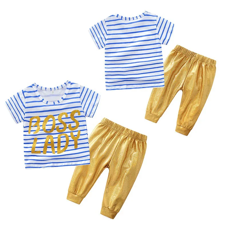 

Children Baby Clothes 2pcs Set Summer Casual Short Sleeve T-shirt+Pants Suit Baby Boys Girls Clothing Suits 0-2T