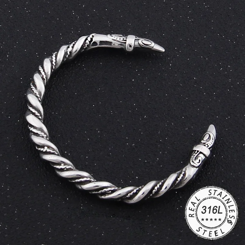 Нержавеющая сталь браслет с вороном ювелирные изделия Модные аксессуары Викинг мужские часы наручные браслеты для женщин браслеты