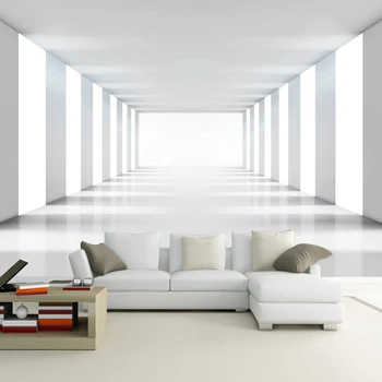 

Custom Size 3D Modern Minimalist Space Expansion Living Room Sofa TV Background Home Decor Wall Painting Mural Printed Wallpaper