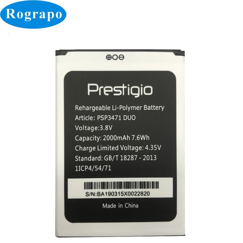 

2000mAh PSP3471 DUO Replacement Battery For Prestigio Wize Q3 PSP3471DUO Bateria Batterie Mobile Phone