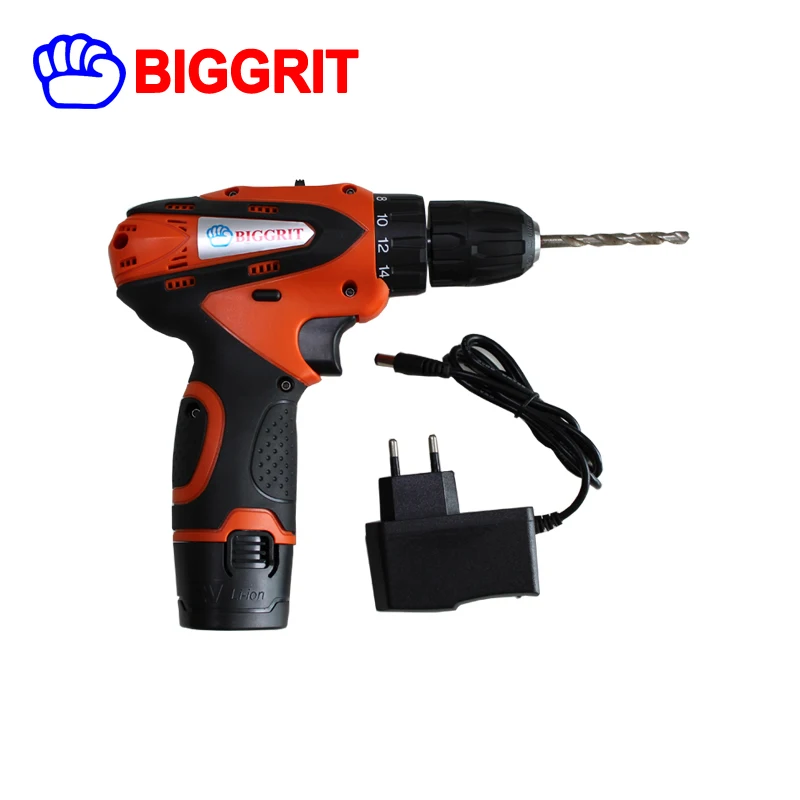 

BIGGRIT Cordless Drill 12V DC Impact Electric charging Drill Lithium-ion Battery Drill With extra pack Tool Set