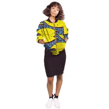 Мода Африка стиль для женщин бейсбол куртка африканские пальто леди Дашики пальто для будущих мам печати костюм из батика Африка костюмы Индивидуальные