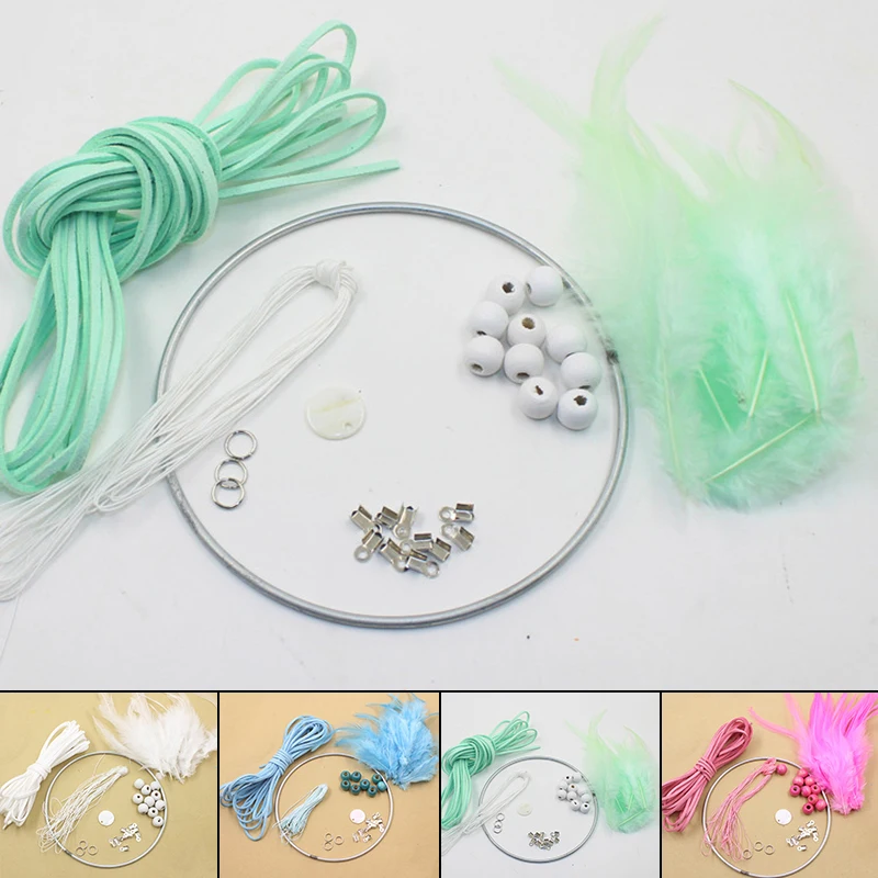 

1pc Fashion DIY Crochet Feather Dream Catcher Kit Hanging Decor Wall Ornament US