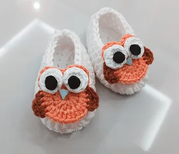 

crochet baby shoes Infant First Walkers shoes Toddler shoes handmade owl shoe