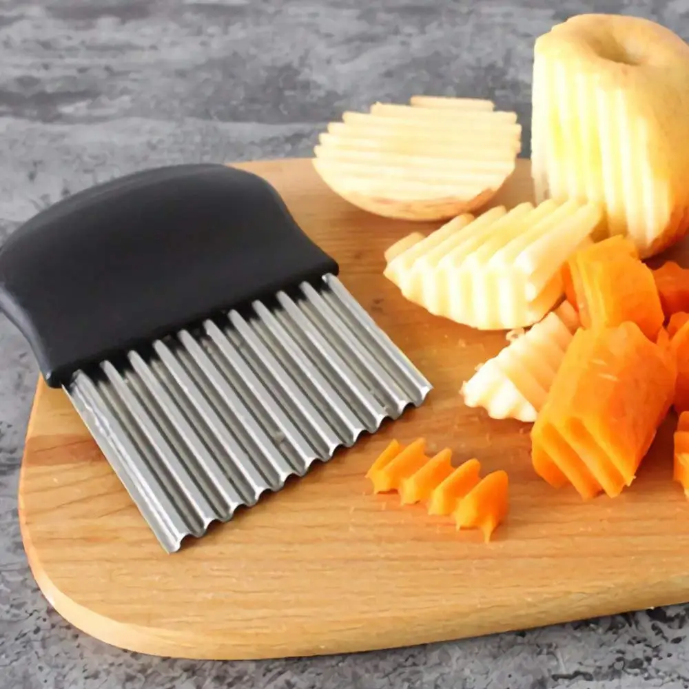 Кухонные принадлежности, картофельный нож из нержавеющей стали, волновой нож, аппарат для нарезки картофеля кружочками, режущий картофель фри, гофрированный нож