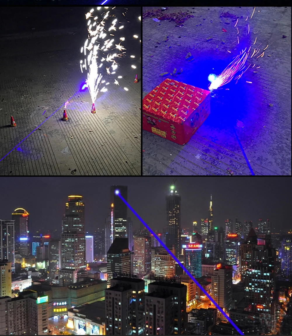 Alta Qualidade Alongar Poderoso Azul Laser Ponteiros Caça Lazer Tático Vista Tocha 10000m Focalizável Lanterna Queimar 31 Cheap Lasers