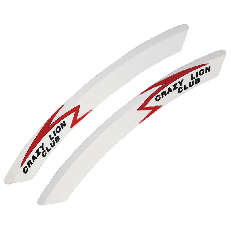 Car wheel eyebrow protector Arch trim Fender 2pcs Anti-collision strips fit for Hyundai Santa Fe ix35 ix25 ix20 i10 i20 i30 i40 - Color: Crazy lion White