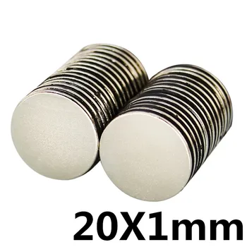 

10pcs 20 x 1 mm N50 Super Strong Powerful Small Round Rare Earth Neodymium Magnets 20 x 1 mm