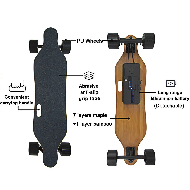 

Four Wheel boost Electric Skateboard Electronic Longboard Wireless Remote controller Scooter Plate Board hoverboard unicycle