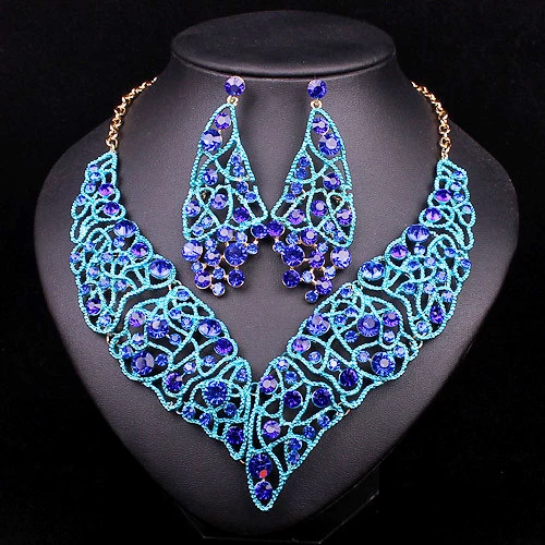 Aliexpress Fashion Indian Bridal Jewelry Sets Statement Fashion Indian Bridal Jewelry Sets Statement Necklaces And Earrings For Bridesmaid Wedding Party Dress Costume
