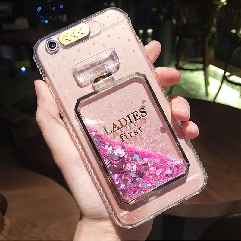 

New Luxury Quicksand Dynamic Liquid Glitter Phone Case For iPhone 6 6S Plus TPU Silicone Case For iPhone 7 CellPhone Back Cover