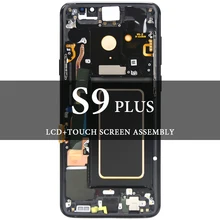 6,2 ''для samsung S9 плюс ЖК-дисплей с рамкой цвет: черный, синий фиолетовый активно-матричные осид, G965 G965F без битых пикселей планшета Ассамблеи Сенсорный экран