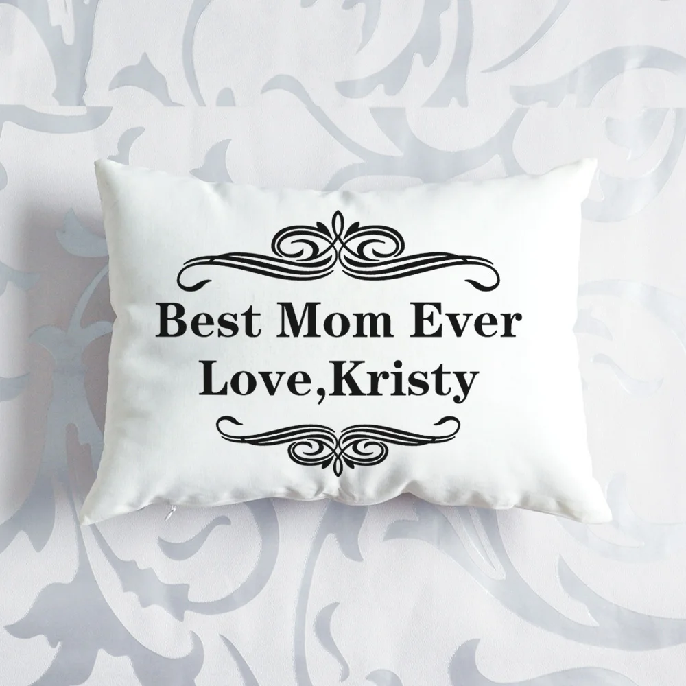 Personalized Cushion Pillow , Personalized Gift for Mom Mother Mum, Best Mom Ever Pillow, 16*11.5" Cushion