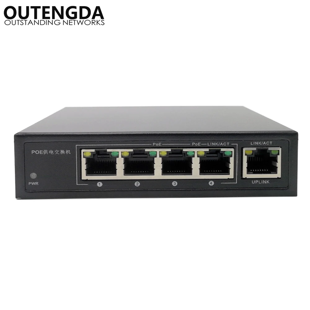 PoE-инжектор OUTENGDA с 5 портами 4 порта 24 В коммутатор Power Over Ethernet +/7 8- блок питания max120W