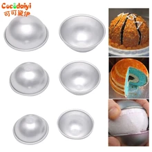 Шар алюминиевый полукруг Сфера Ванна бомба торт сковорода форма для выпечки кондитерских изделий плесень 2 шт apr7_35