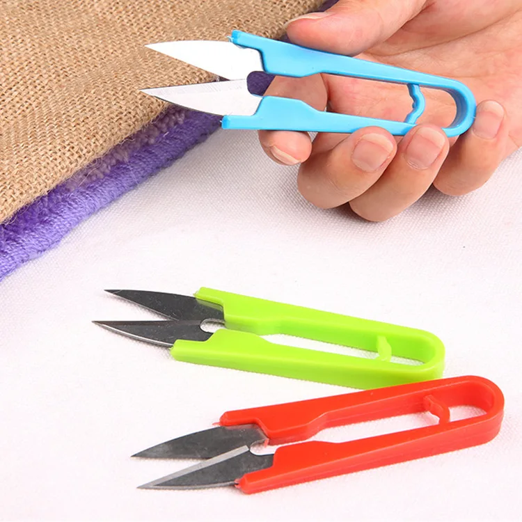 Office & School Supplies U shaped scissors plastic handle color