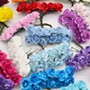 72Pcs/lot 2CM Multicolor Paper Artificial Flowers Mini Rose Flower Head Wedding Bouquet Scrapbooking Party Home Decoration ► Photo 1/6