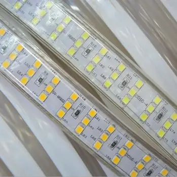 

276Leds/m SMD 2835 LED Strip 220V 240V Waterproof Three Row LED Tape Rope Light Warm White Home Decoration Lights New