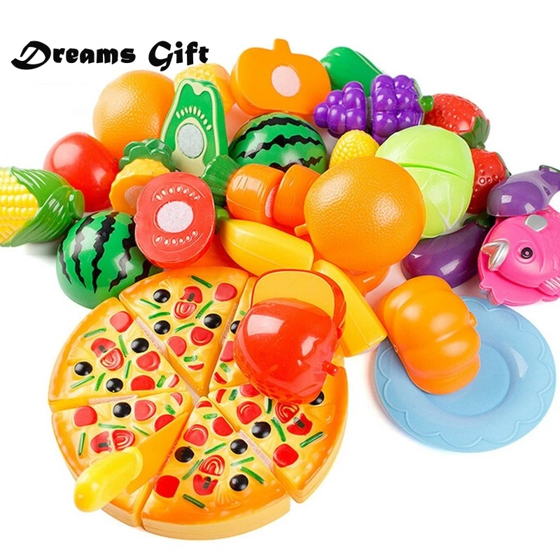 24 шт. детские пластиковые игрушки для фруктов и овощей|kids kitchen toys|kitchen toyscooking toys |