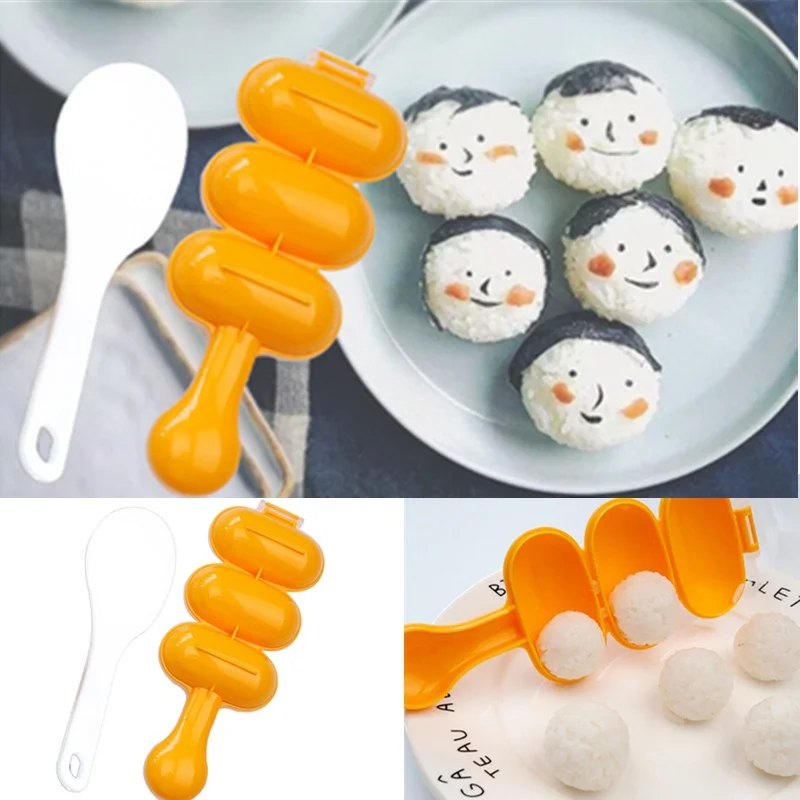 Sushi Balls Maker Mould Riceball Making Kitchen Cooking Plastic DIY