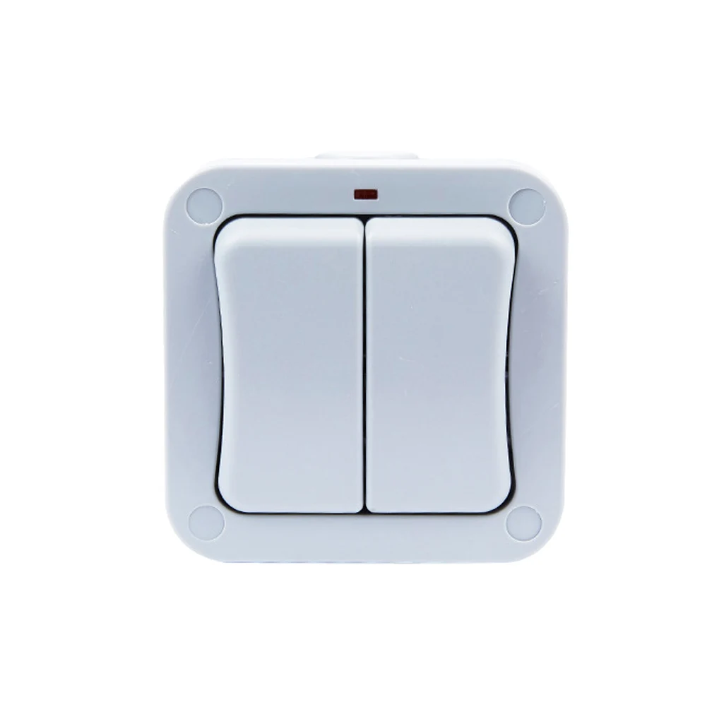 

Switch IP66 Waterproof Accessory Home Outdoor Indoor With Indicator Bathroom Garden Weatherproof Energy Saving Flame Retardant