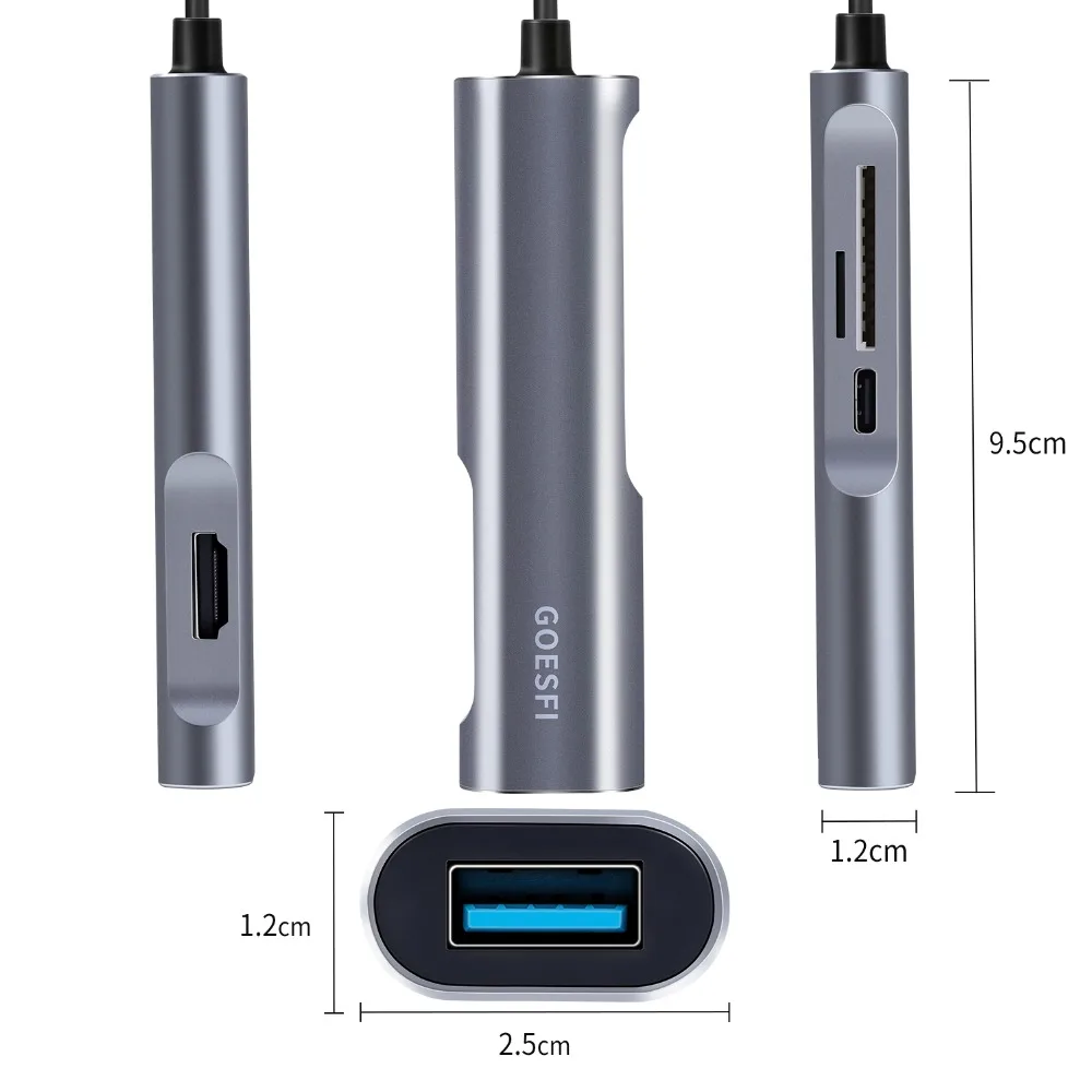 OTG кардридер с USB C на HDMI A зарядным портом для Huawei Mate 20 p30 p20/pro Samsung galaxy s8 s9 s10/plus