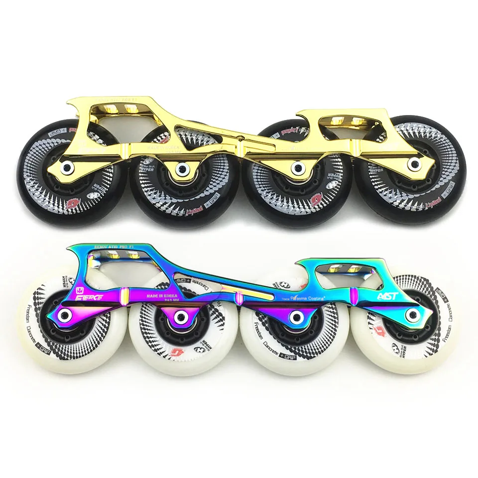 

243mm Frame & 4 * 80mm 84A Wheels & Bearings for Inline Slalom Slide Free Skating Skates Base for Adult Kids Skates Basin DJ63