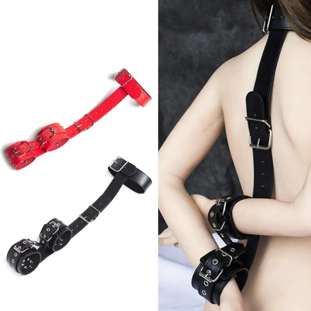 

New Anti-back Tied Handcuffs Wrist Ankle 95g Restraint Spice up your night life. Black, Red Adult Toys