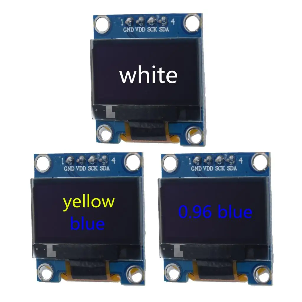 Новый Последовательный модуль OLED 0 96 дюйма IIC белый/синий/желтый 128X64 I2C SSD1306 12864 |
