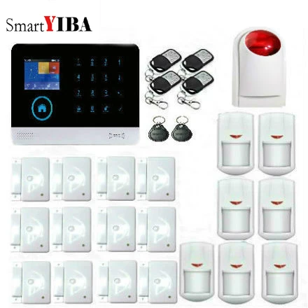 

SmartYIBA Russian Spanish French Dutch Italian English Polish Voice Home Security WiFi GSM Alarm System Android IOS APP Control