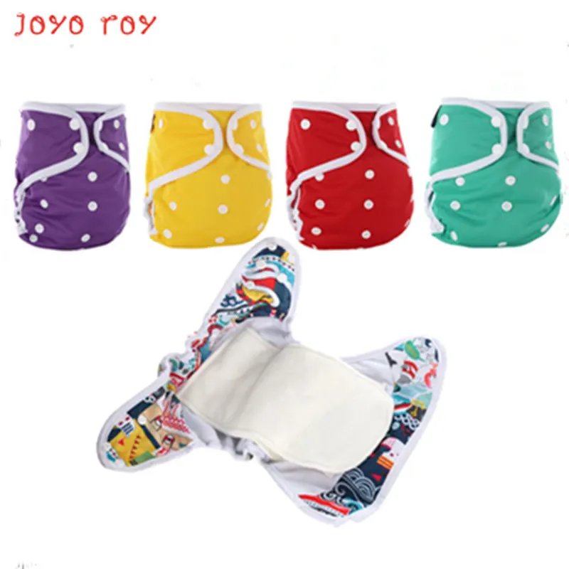 Joyo roy Infant Reusable Waterproof Solid Bread Diapers Baby Diapers Adjustable Children