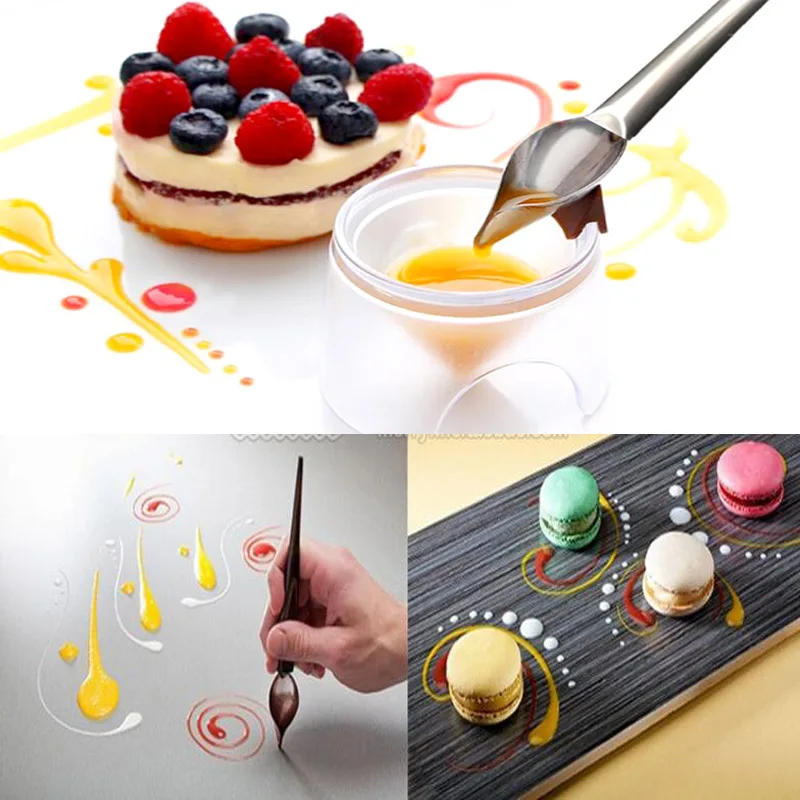 

DIY stainless steel spoon chocolate decorative decoration tools pencils spoon spoon filter cake