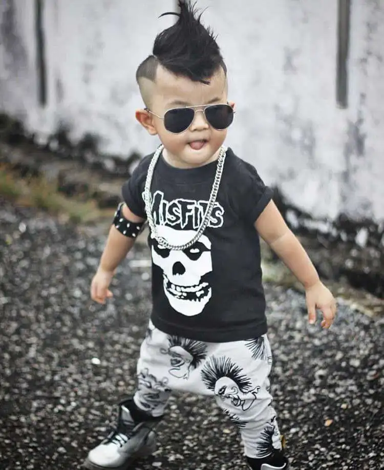 Baby summer clothes newborn baby boy clothing set cotton high quality black short sleeve t-shit+pants kids suit toddler outfits