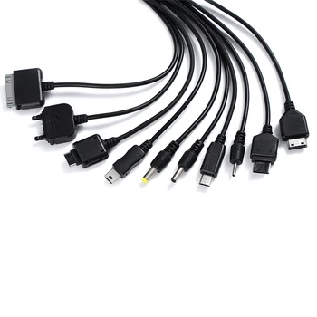 

1Pcs 10 In 1 Charger USB Cable For iPod Motorola Nokia Samsung LG Sony Xiaomi Ericsson K750 Consumer Electronics Data Cables