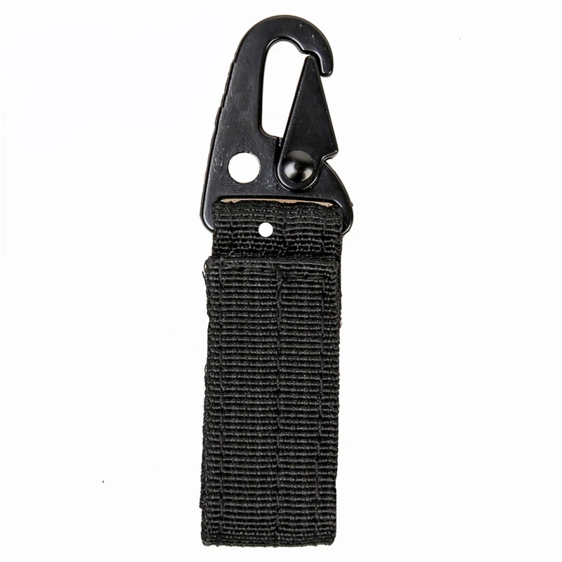 1pcs Olecranon Shape Tactical Molle Nylon Carabiner Hook Buckles With Key Ring Hanging Belt Buckle Outdoor Hiking Travel Kits|hook buckle|carabiner