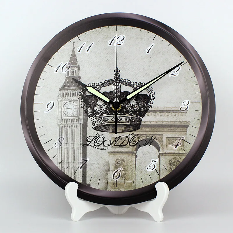 

hot Europe style desk table clocks more mute home decoration clock to wall fashion 3d designer hours best gift