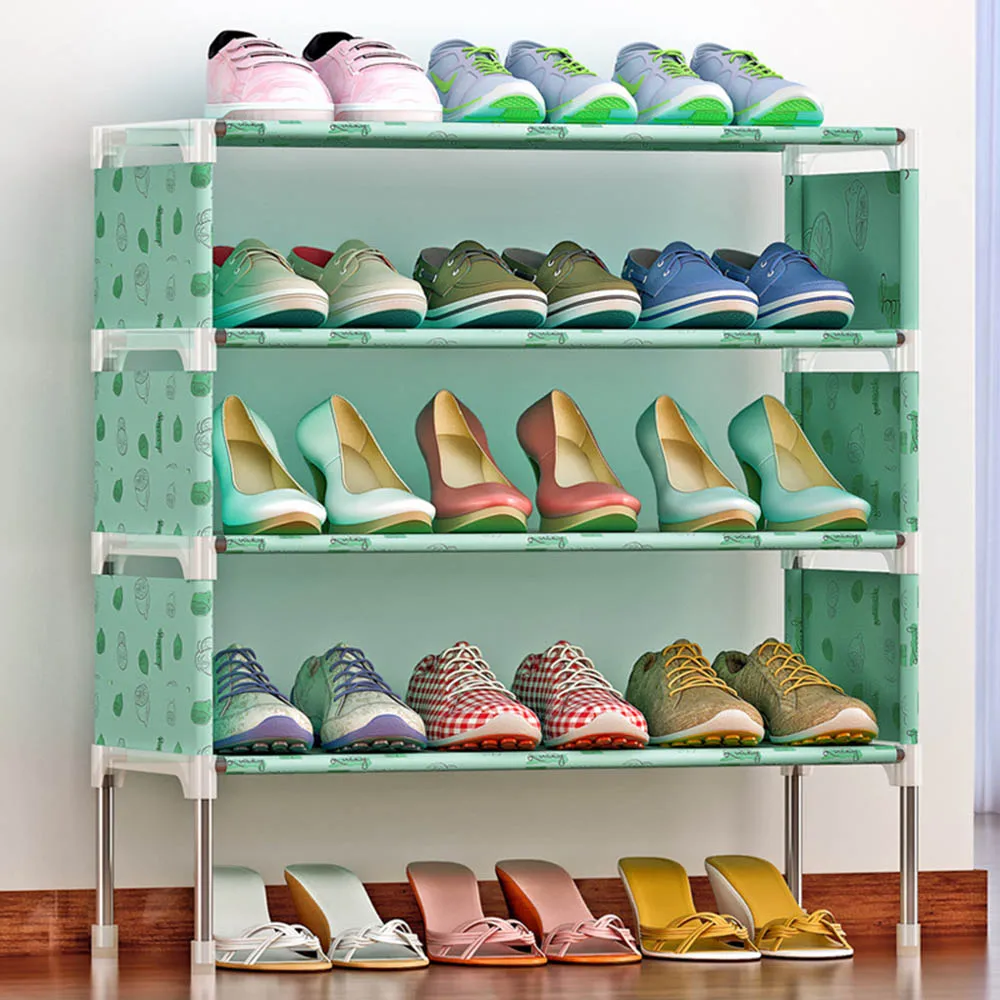 Fashion Shoe rack Non-woven 5 layer printing Easy Assembled Shoes Shelf Storage Organizer Stand Holder Living Room Furniture