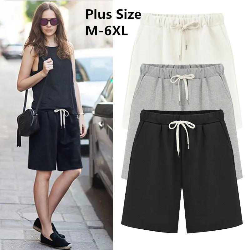 

Casual women plus size M-6XL short pants2017 Summer sexy women shorts lady girl Cotton shorts Solid Color pants