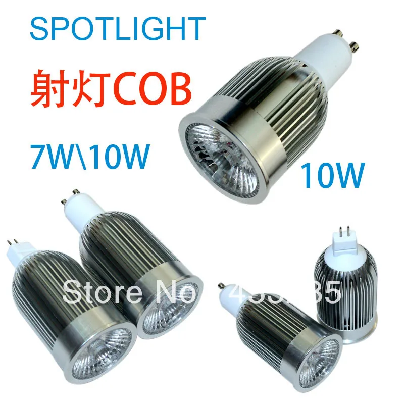 

10X Dimmable gu10 / E27 / GU5.3 / E14 / B22 / MR16 / 10W COB AC85-265V High Power Led Light Bulbs LED spotlight