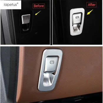 

Lapetus Matte / Carbon Fiber Look Fit For Mercedes Benz C CLASS W205 2015 - 2020 Electric Parking Hand Brake Button Cover Trim