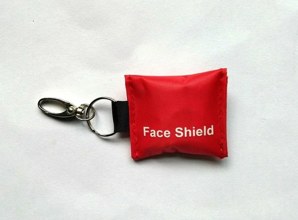 1 pc / Lot Variety Color Mini CPR Mask Keychains Outdoor Emergency