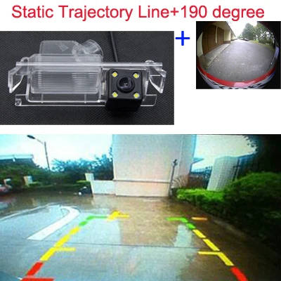Динамическая CCD HD камера для Kia/K2/Rio/Sedan хэтчбек/Ceed 2013/hyundai/Accent/Solaris/Verna /I30 Автомобильная камера заднего вида - Название цвета: Static 190 degree