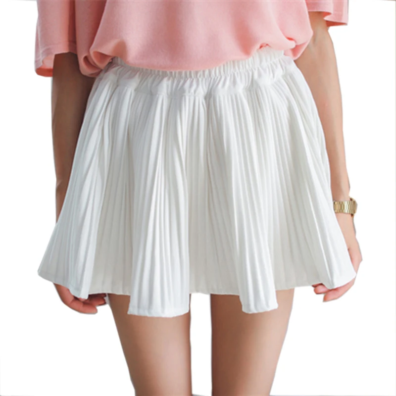 2017 women fashion Summer Elastic Waist skirts black white female