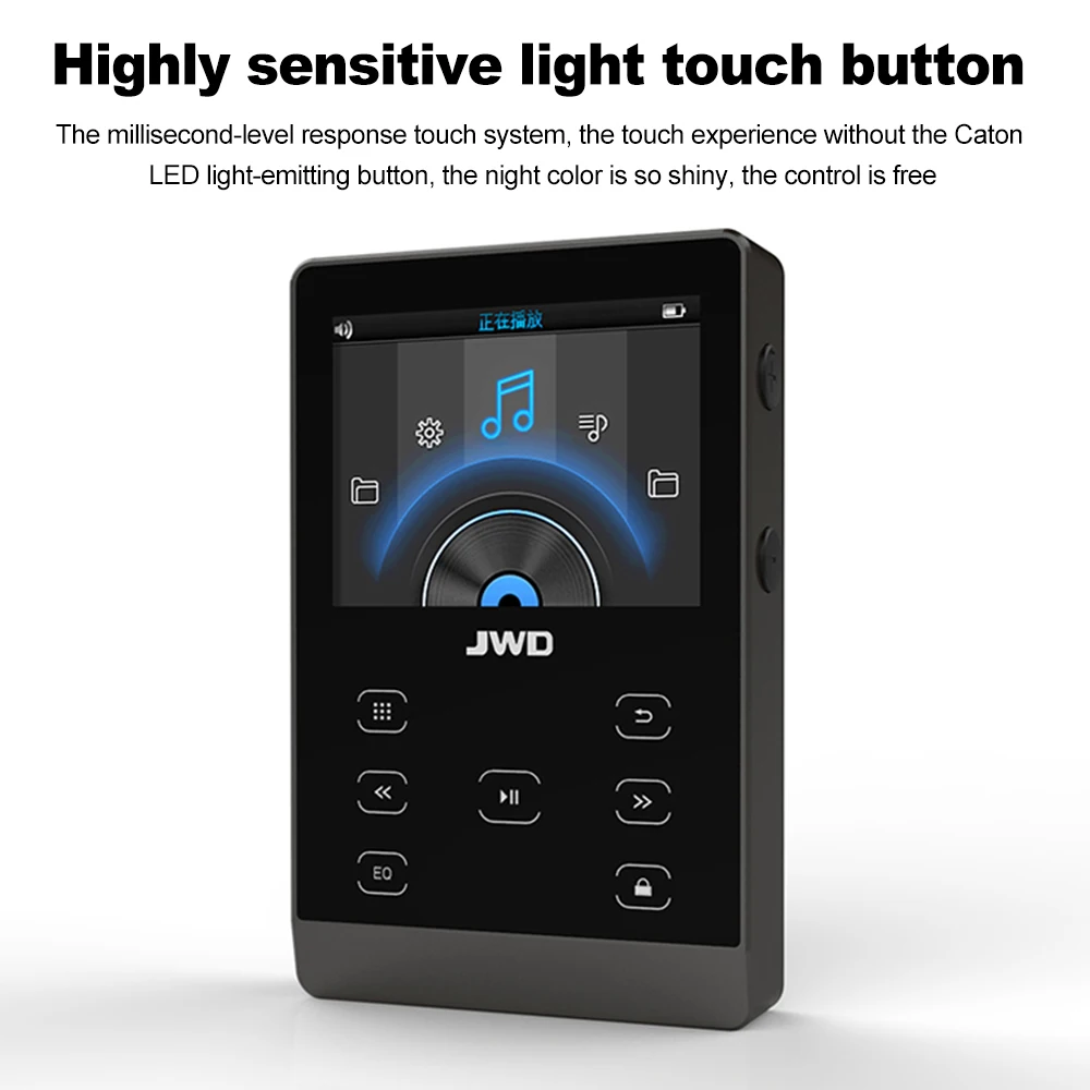 JWD JWM 107 16 ГБ MP3 плеер Металлический HiFi музыкальный DAC APE FLAC WAV Loseless аудио Bluetooth