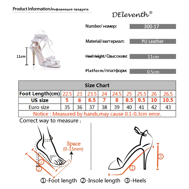 DEleventh/Популярные пикантные босоножки на высоком каблуке-шпильке со шнуровкой и перекрестными ремешками женские модельные туфли с открытым носком для вечеринки белые босоножки, европейский размер 43