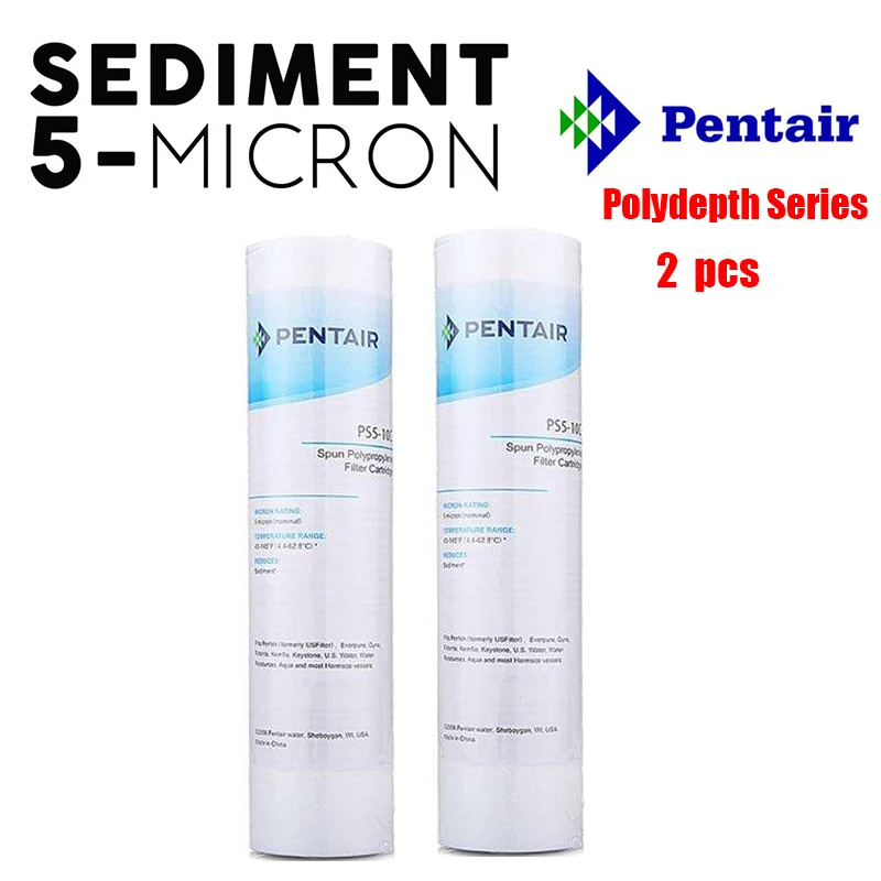USA GE Pentair WATER FILTER PS Series 2Pcs 10INCH 5 MICRON PPF/SEDIMENT