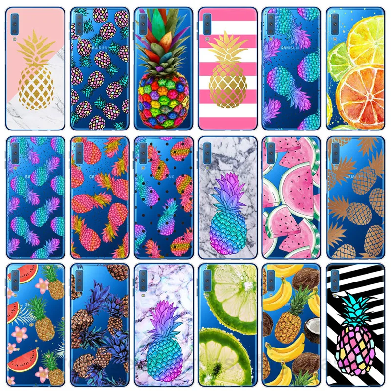 

For Samsung A50 Case Fruit pineapple watermelon Soft Silicon Phone Case For Samsung Galaxy A30 A10 A20 A40 A50 A70 Cases Cover
