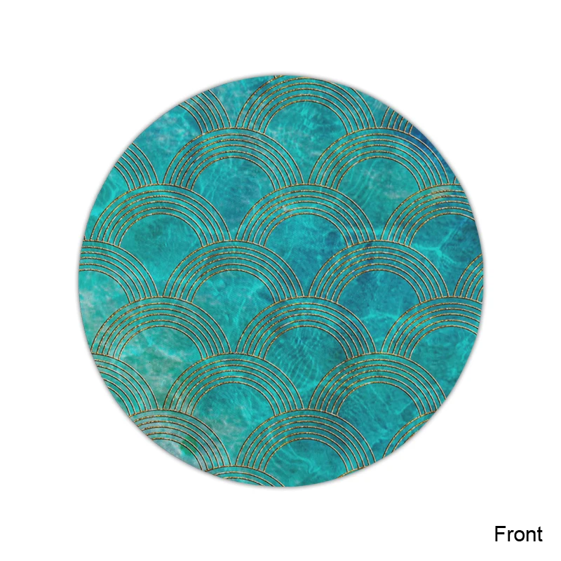 sea ocean waves Cloth and Rubber Round mouse pad 220x220 mm and 200x200 mm desktop mat for office work (3)