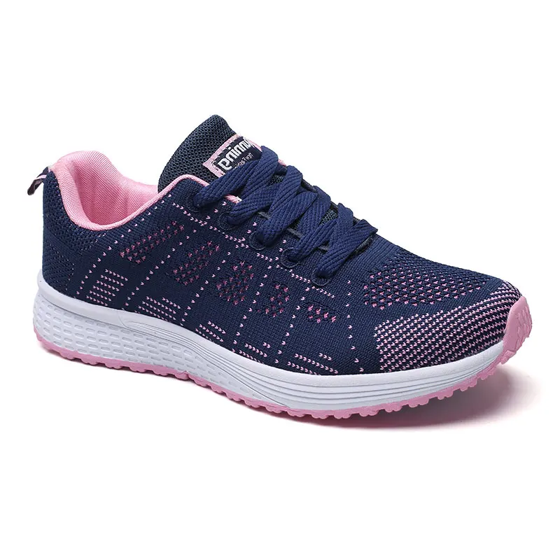 

Vanmie Casual Women Shoes Fashion Breathable Women Walking Shoes Lace Up Mesh Flat Sneakers for Women
